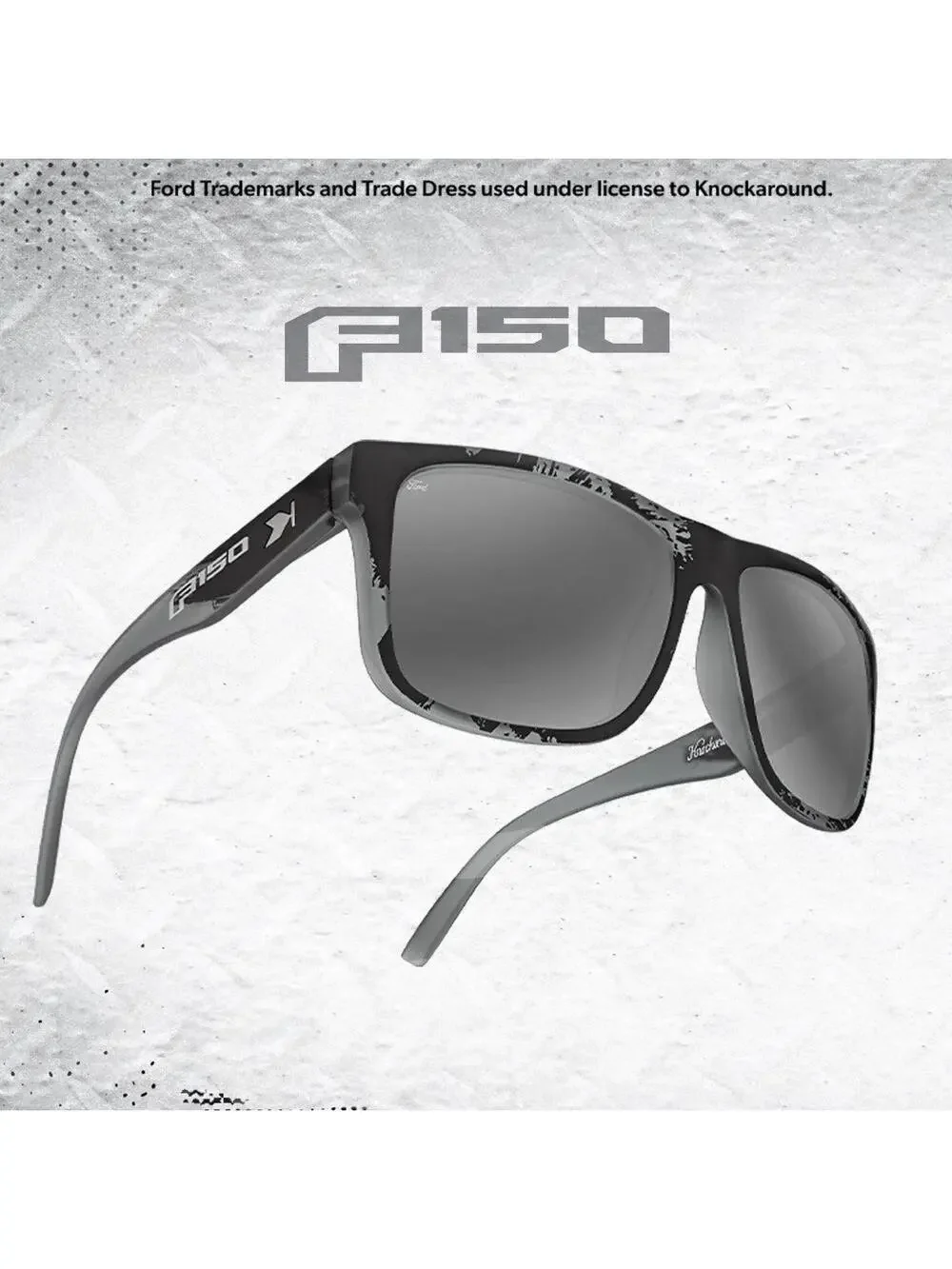 Knockaround Torrey Pines Frosted Splatter Ford F-150 Polarized Sunglasses 58-18